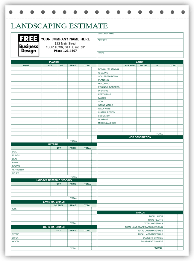 Landscaping Estimates 6571 3